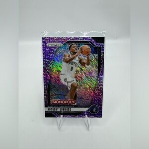 Anthony Edwards Monopoly Purple Shimmer Numbered 04/50 NM